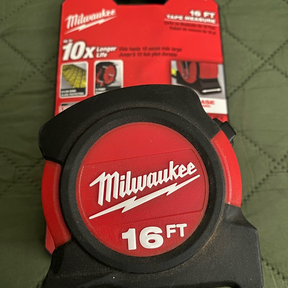 Red and Black Professional Tape Measure 16 FT